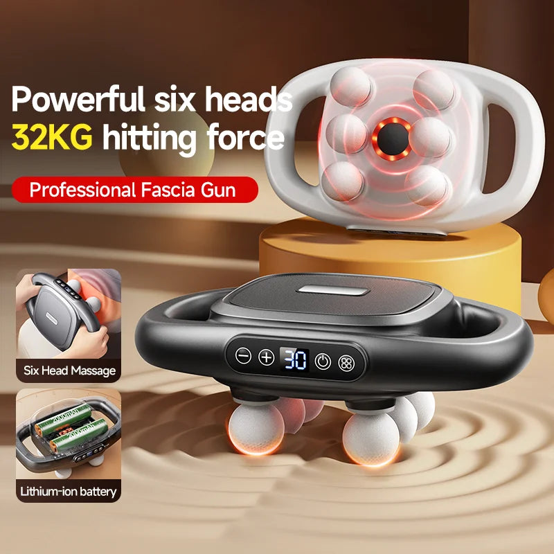 6-Head Infrared Percussion Mini Massage Gun