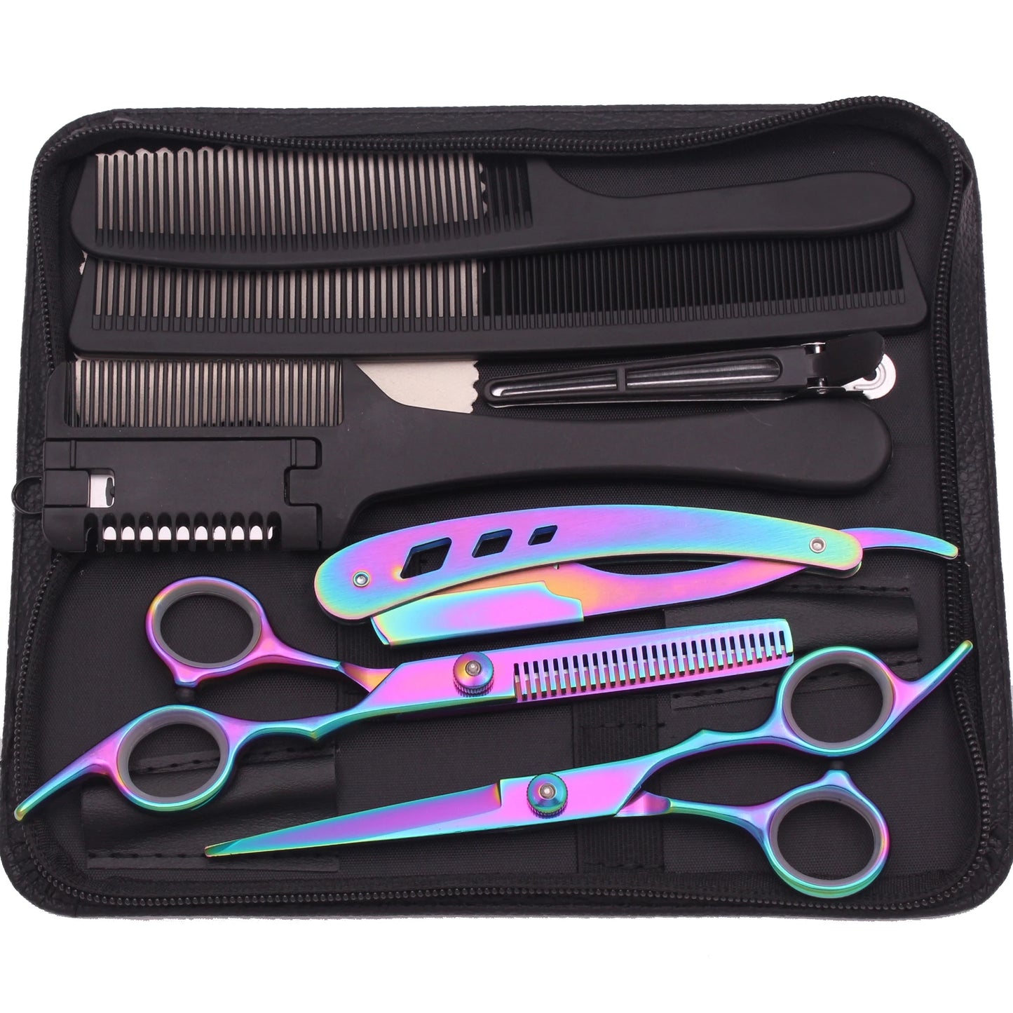 6'' JP Stainless Barber Scissors Thinning Shears Hair Set