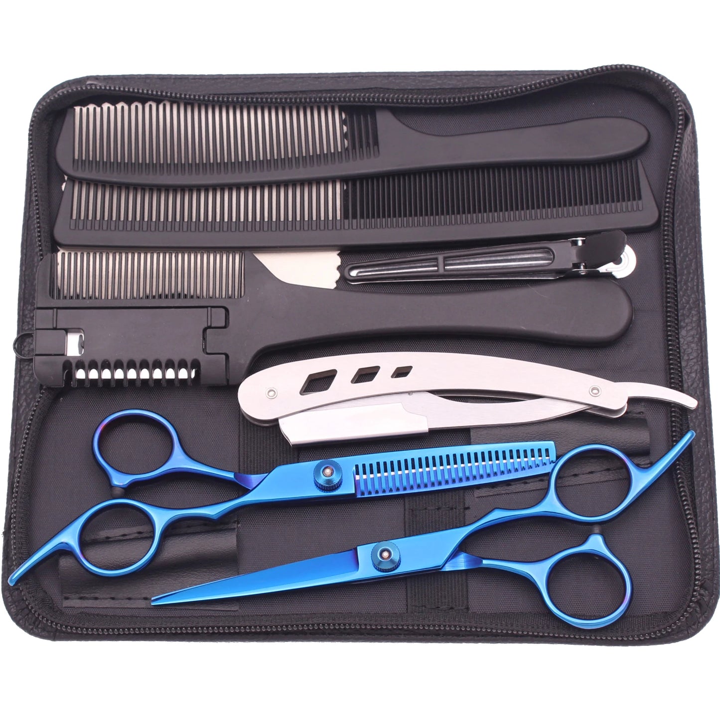 6'' JP Stainless Barber Scissors Thinning Shears Hair Set