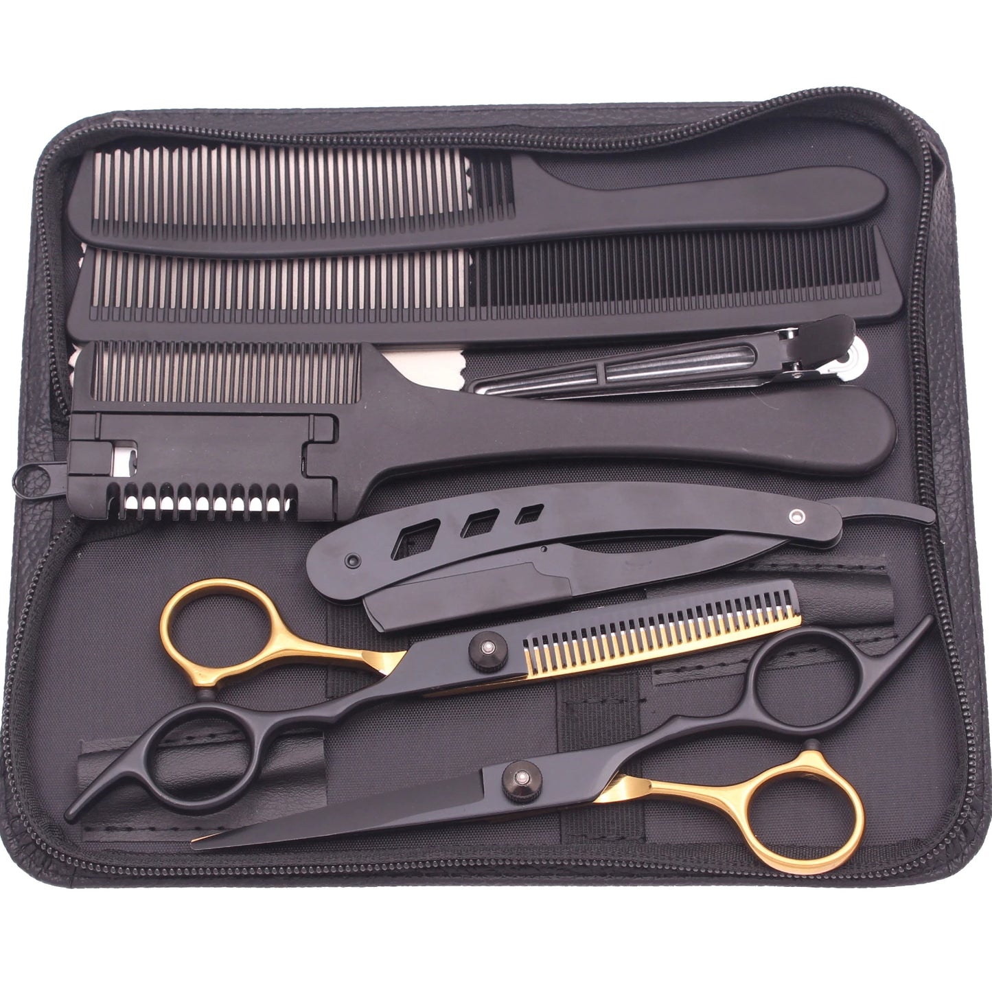 6'' JP Stainless Barber Scissors Thinning Shears Hair Set