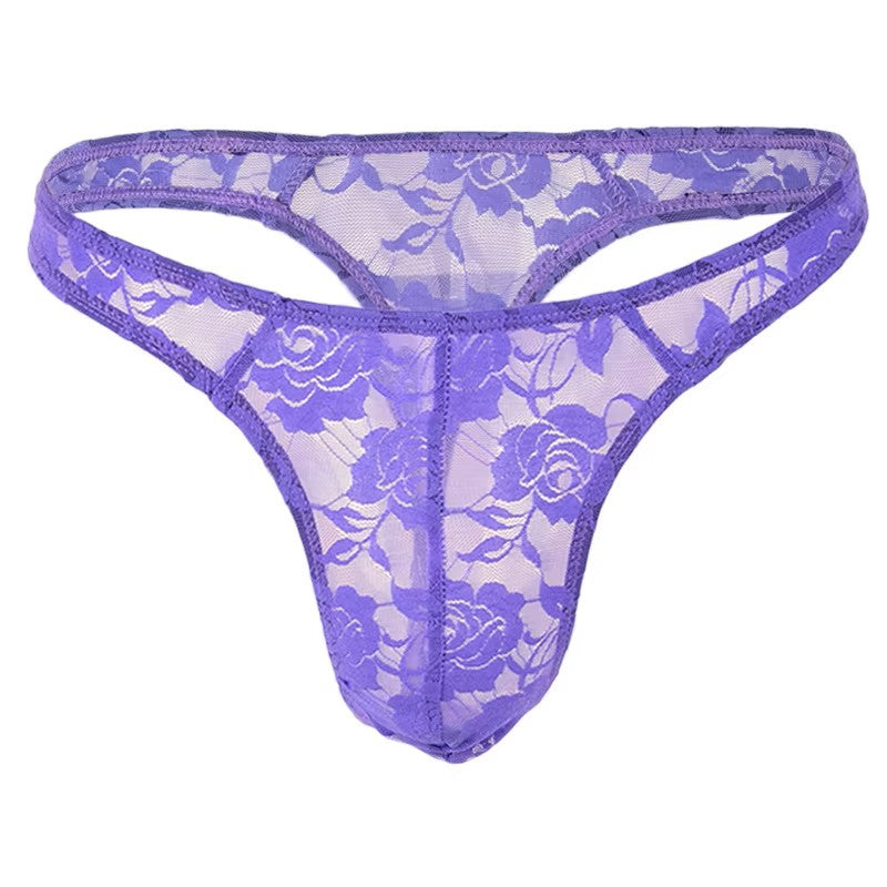 Lace Spandex Brief Thong