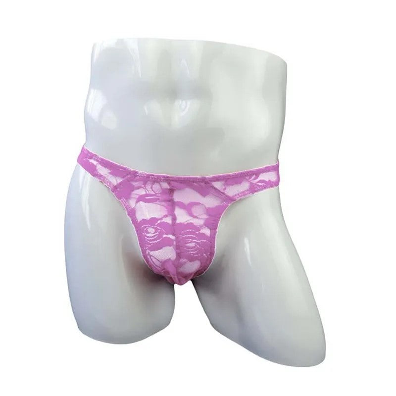 Lace Spandex Brief Thong