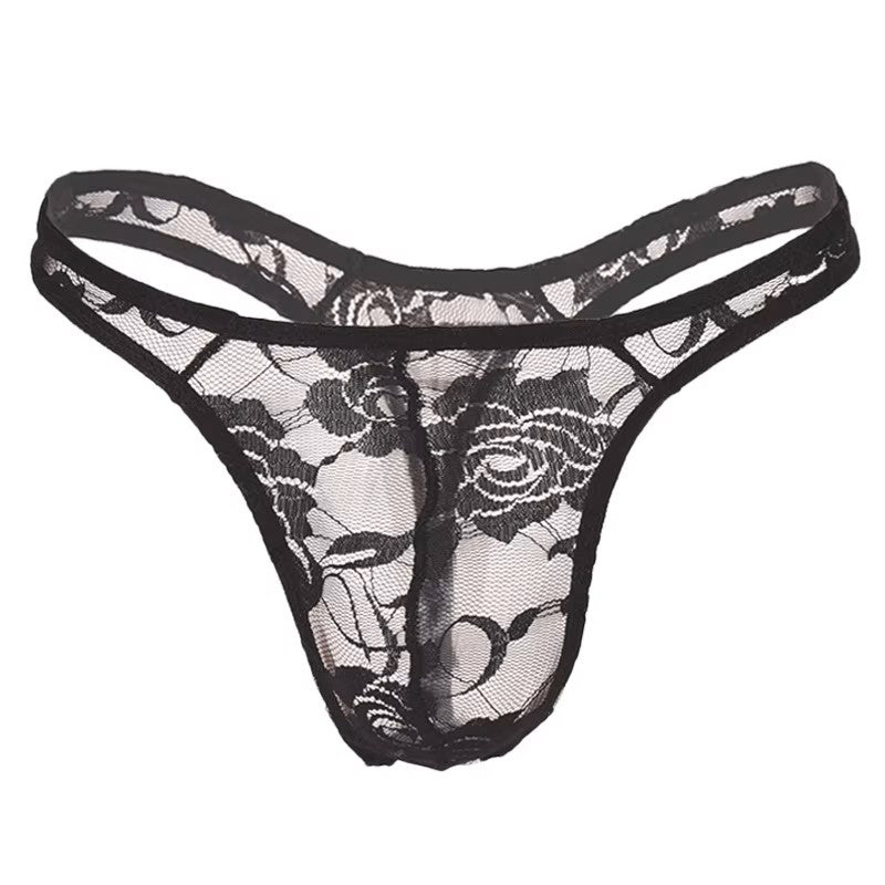 Lace Spandex Brief Thong